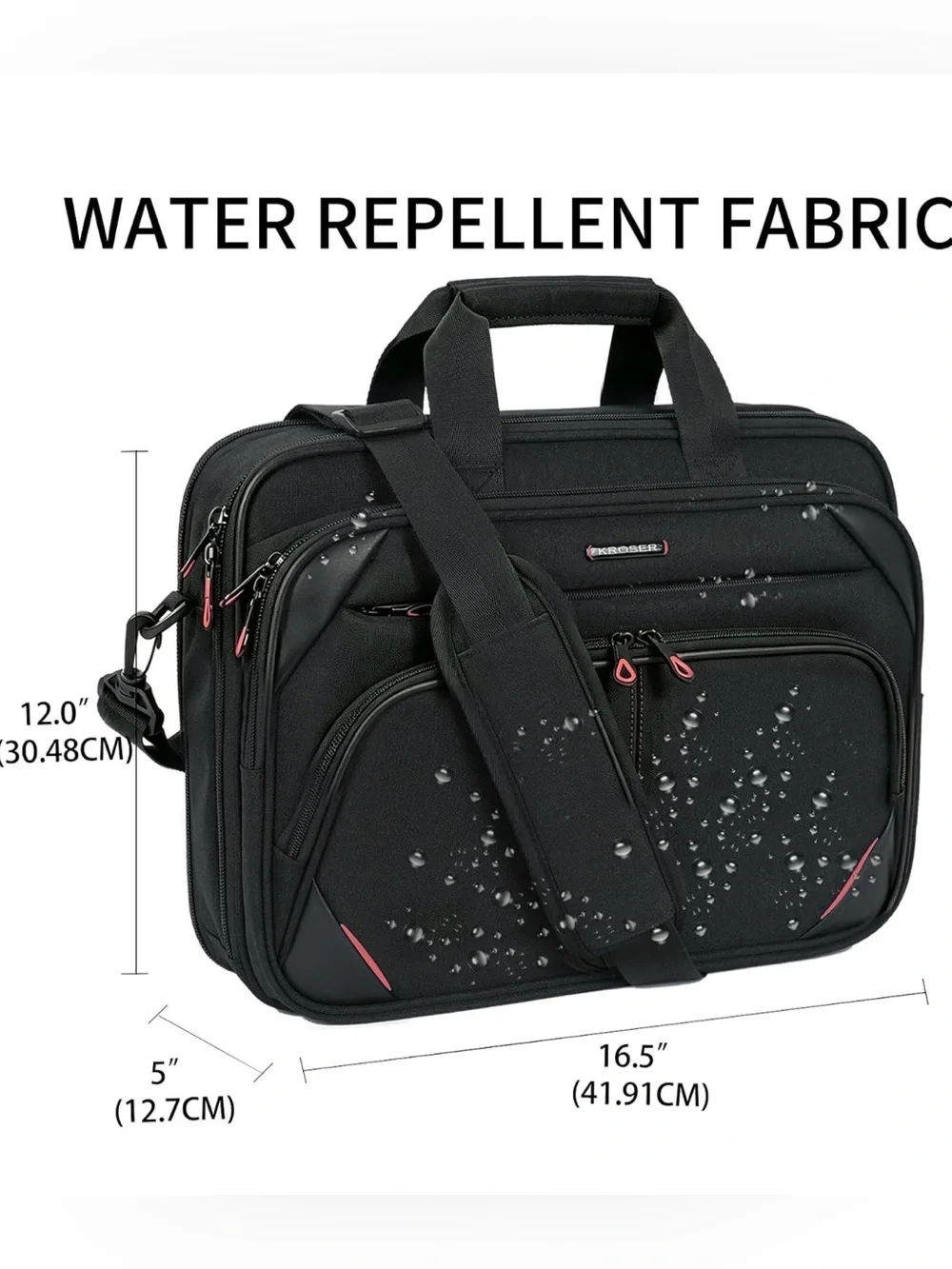 NWT KROSER 15.6 Inch Laptop Briefcase Computer Bag, Messenger